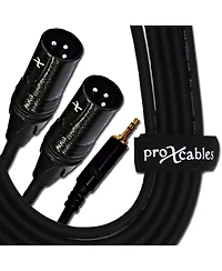 ProX Xc-CMXM5 5' 1/8" Mini Trs-m to Dual XLR3-m Audio Y Cable