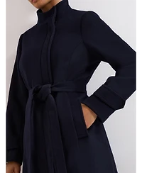 Phase Eight Women's Belted Funnel Collar Coat