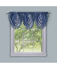 GoodGram Royal Ombre Crushed Semi Sheer Complete 6 Piece Window Curtain and Valance Set