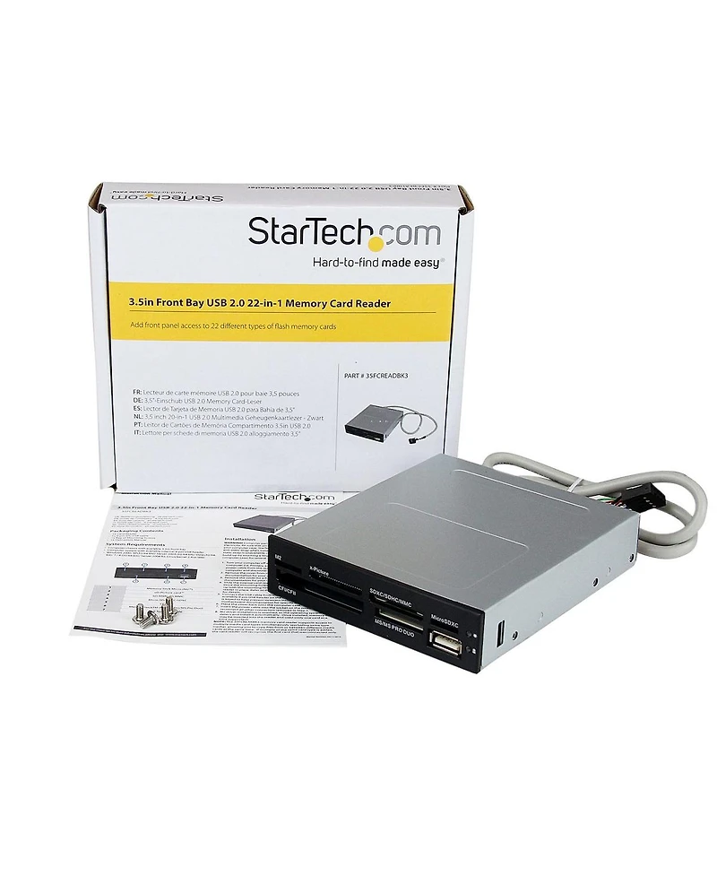 StarTech.com 3.5 Inch Front Bay 22-in-1 Usb 2.0 Internal Multi Media Memory Card Reader
