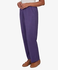 Alfred Dunner Women's Grand Bazaar Textured Pull-On Pants