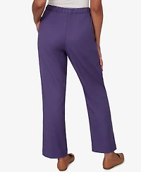 Alfred Dunner Women's Grand Bazaar Textured Pull-On Pants