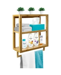 Sorbus Bamboo Wall Mounted rack for Bathroom, Kitchen and more