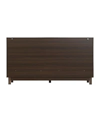 Streamdale Furniture 6-Drawer Fluted Wood Dresser and Tv Stand, 60" Wide