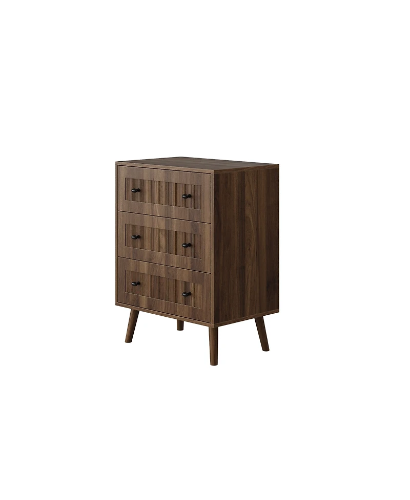 Streamdale Furniture Modern 3-Drawer Wooden Storage Dresser