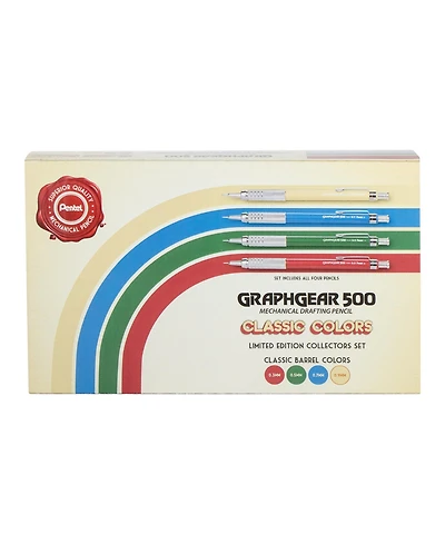 Pentel GraphGear 500 Mechanical Pencil Classic Colors Box Set