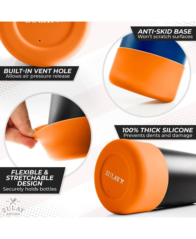 Silicone Protector Boots for Wide and Narrow Mouth Water Bottles