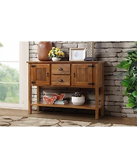 Streamdale Furniture 46'' Solid Wood Sideboard Console Table with 2 Drawers and Storage