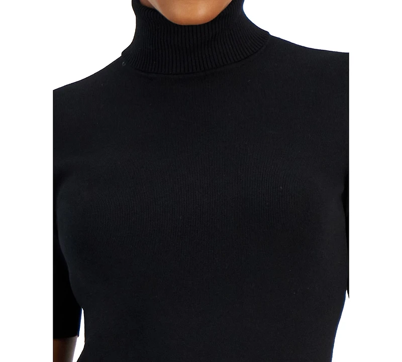 Anne Klein Petite Elbow-Sleeve Turtleneck Sweater