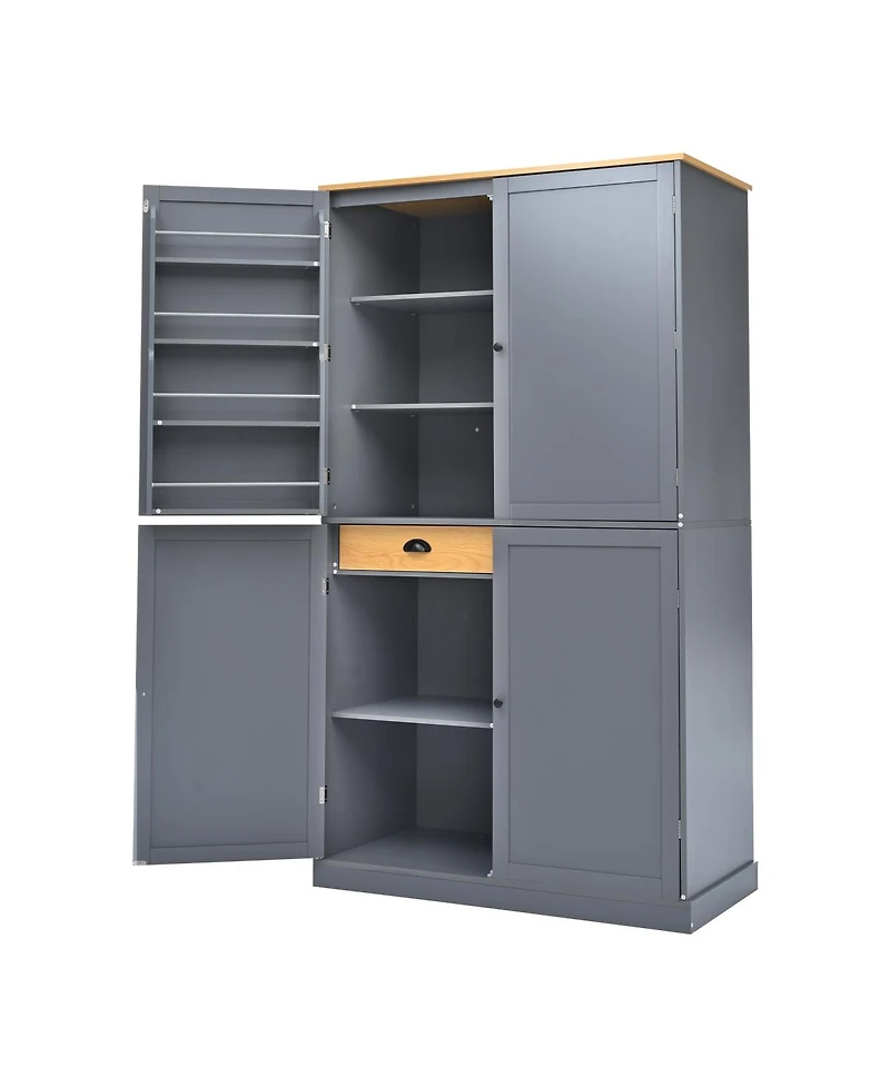 Streamdale 40.2" Freestanding Kitchen Pantry Cabinet with 2 Drawers and Adjustable Shelves