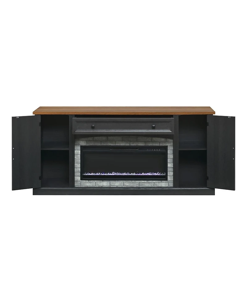 Streamdale Furniture 3-Piece Electric Fireplace Entertainment Center for TVs Up to 70"
