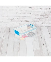 Sterilite 7.5 Quart Gasket Box, Stackable Storage Bin with Latching Lid, 6 Pack