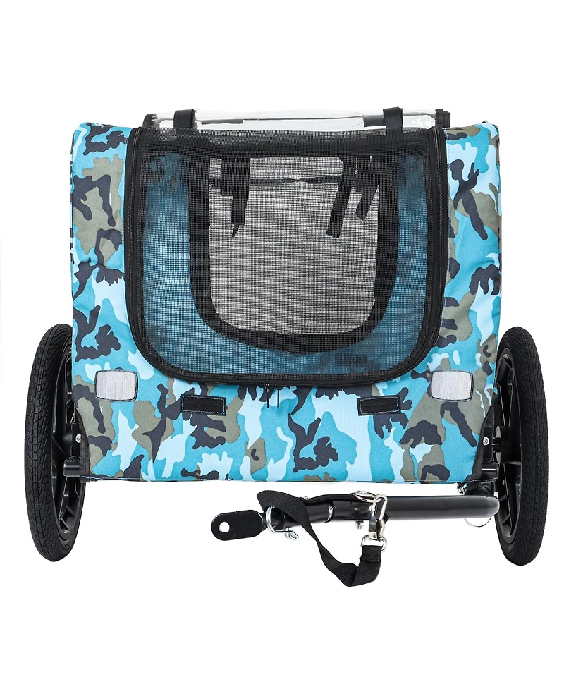 Streamdale Furniture Collapsible Heavy-Duty Pet Bike Trailer with 16-Inch Wheels