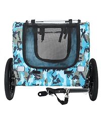 Streamdale Furniture Collapsible Heavy-Duty Pet Bike Trailer with 16-Inch Wheels