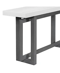 Streamdale Furniture 59.1'' Triple Rectangle Console Table with Pine Veneer and Wood Legs