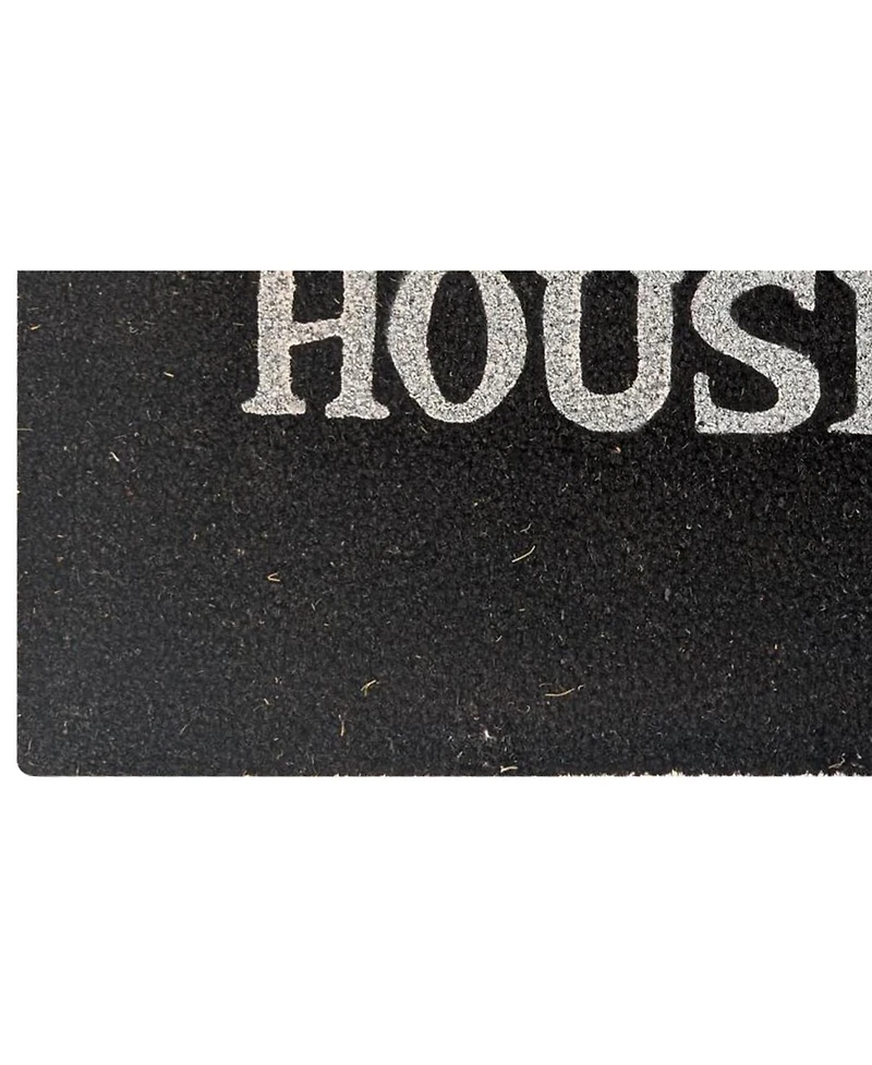Kate Aurora Halloween Haunted House Bristled Coir Outdoor Welcome Mat