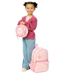 Biz & Bean Toddler Girls' Daisy Preschool Backpack and Lunch Bag, 2-Piece Set