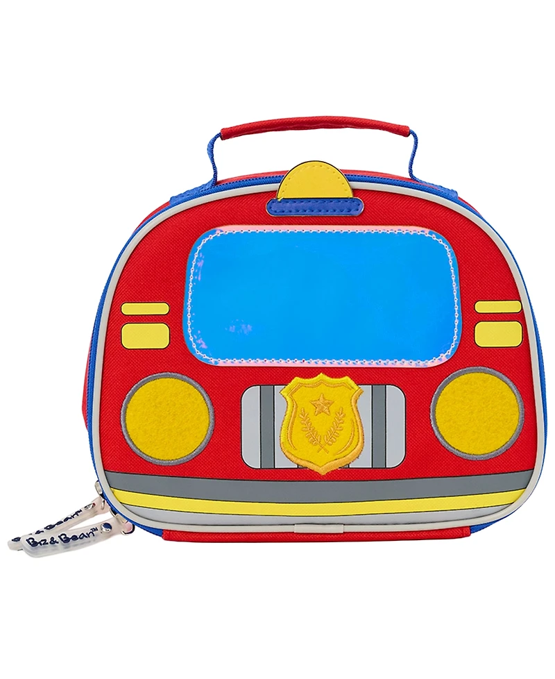 Biz & Bean Toddler Boys' Fireman Preschool Backpack and Lunch Bag, 2-Piece Set