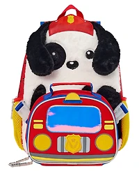Biz & Bean Toddler Boys' Fireman Preschool Backpack and Lunch Bag, 2-Piece Set