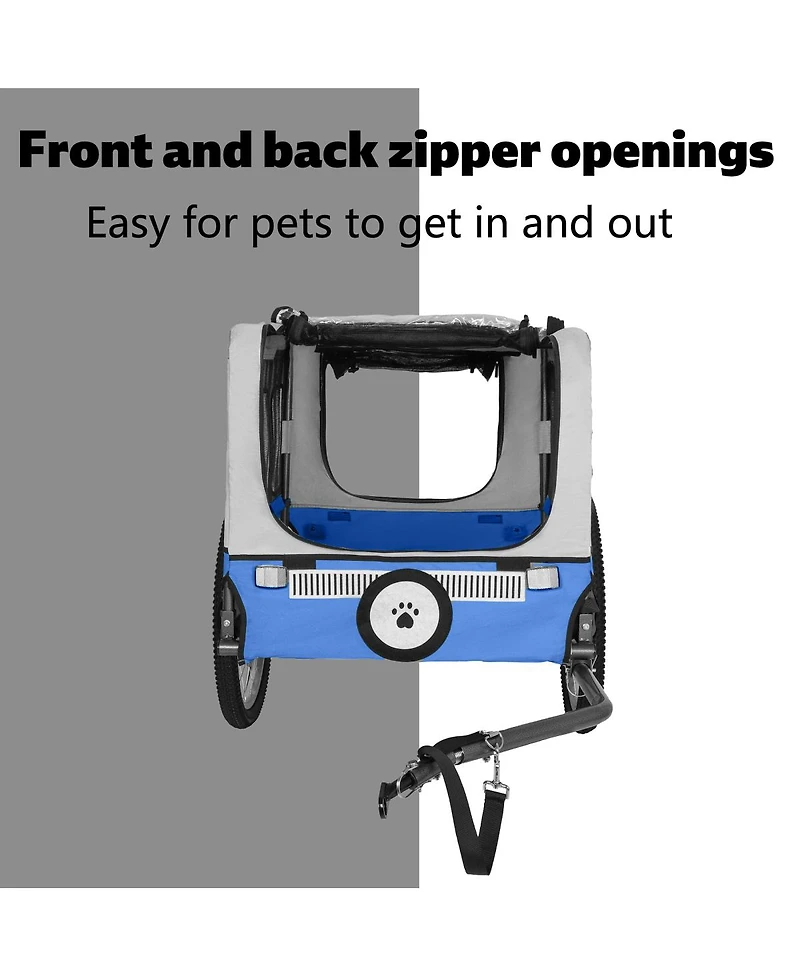Streamdale Large Folding Dog Bike Trailer - Heavy-Duty Steel Frame