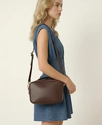 Modenaire Women's Denim Cap-Sleeve Smocked-Waist Mini Dress