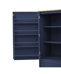 Streamdale Furniture Freestanding Kitchen Pantry Storage Cabinet with 2 Drawers and Adjustable Shelves