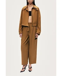 Nocturne Women's High-Waisted Cargo Pocket Pants