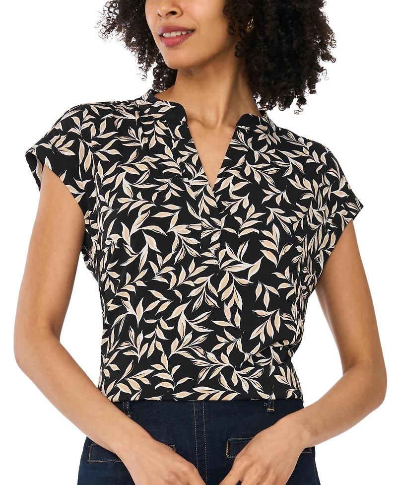 Vince Camuto Women's Printed Short-Sleeve Top
