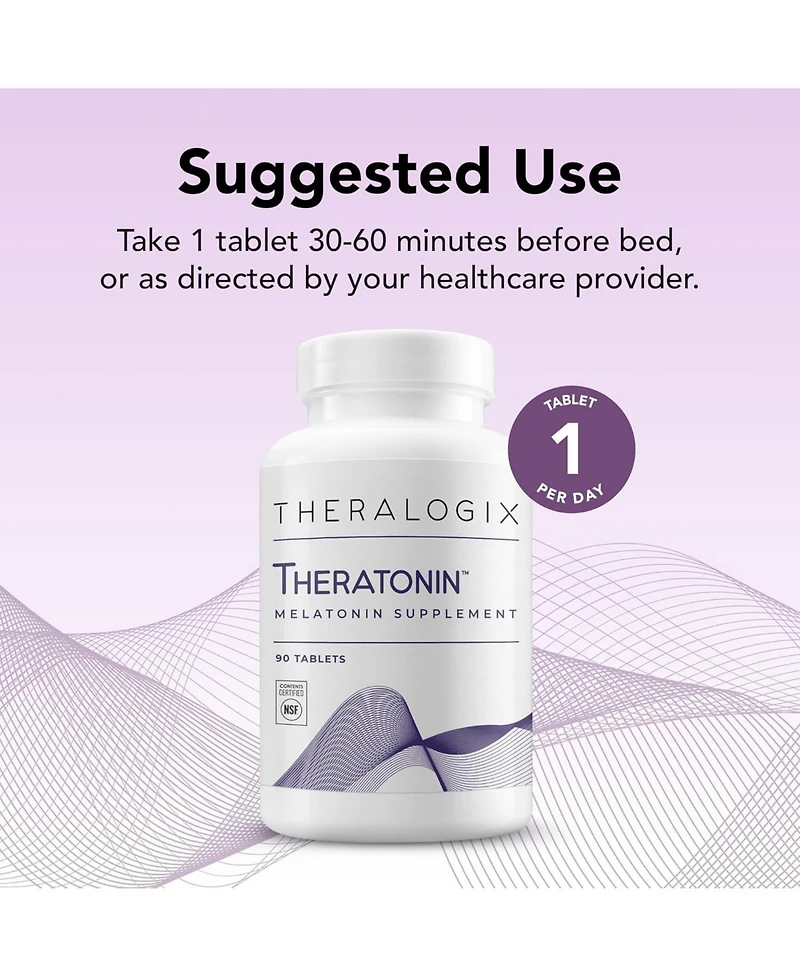 Theralogix Theratonin Melatonin Supplement - 90-Day Supply - Sleep Support Supplement - Supplement for Women to Support Fertility