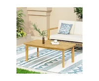 sumyeg Outdoor Acacia Wood Rectangular Coffee Table