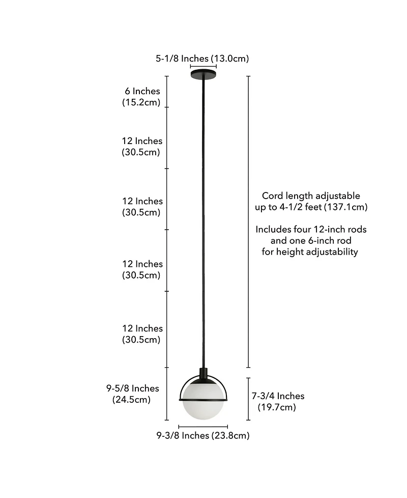 Hudson & Canal Cieonna 9.38" Wide Metal Pendant