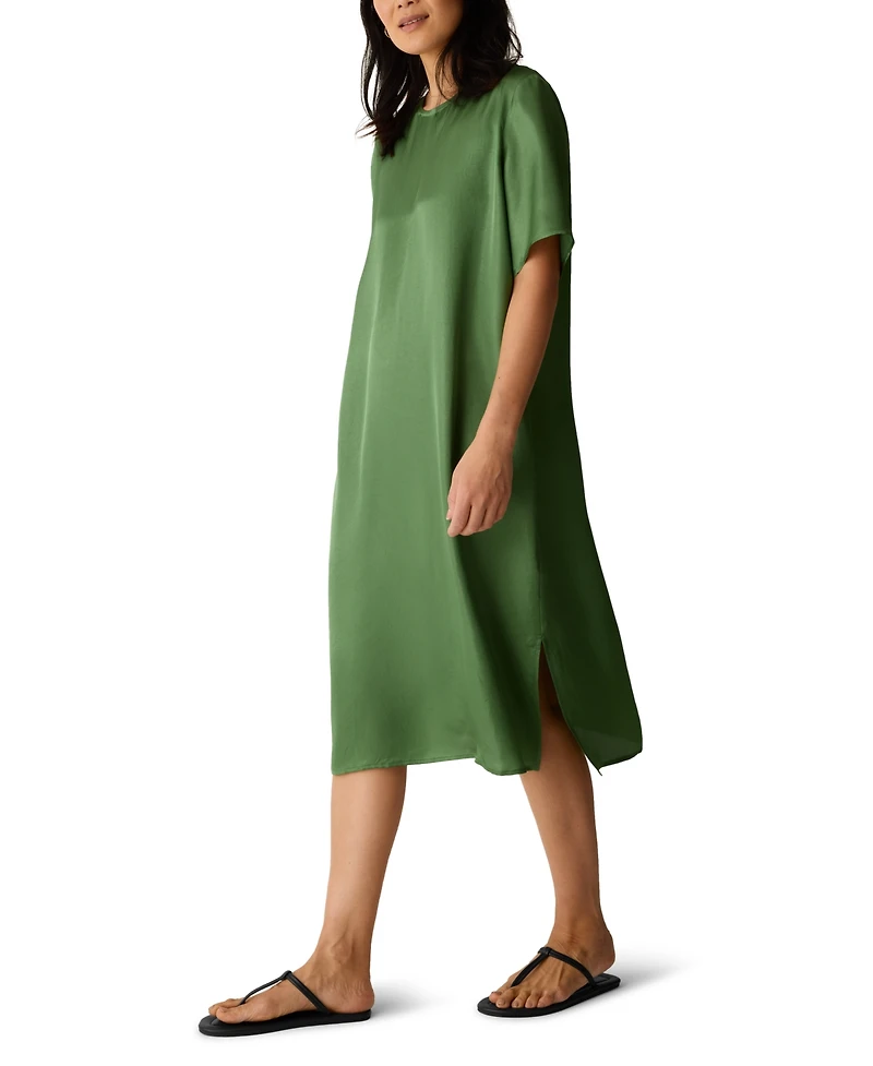 Eileen Fisher Women's Short-Sleeve Round Neck Dress