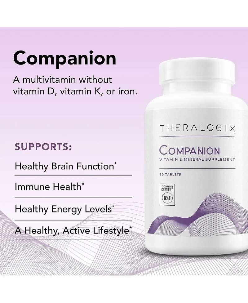 Theralogix Companion Multivitamin & Mineral Supplement for Men & Women 50+ (90 Days)
