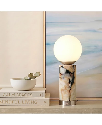 Aspen 14.5" Dimmable Led Marble Table Lamp with Usb Port