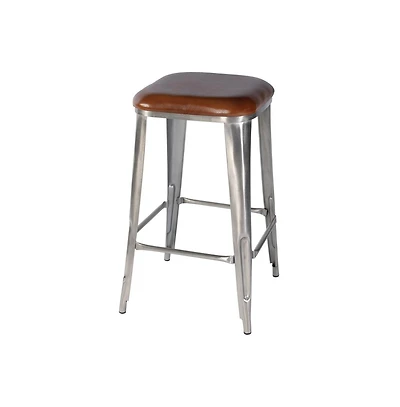 Butler Specialty Eastham 30.75 in Seat Height Leather and Iron Bar Stool
