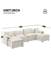 Streamdale Furniture Faux Leather Chesterfield Sofa with Nailhead Trim and 2 Pillows