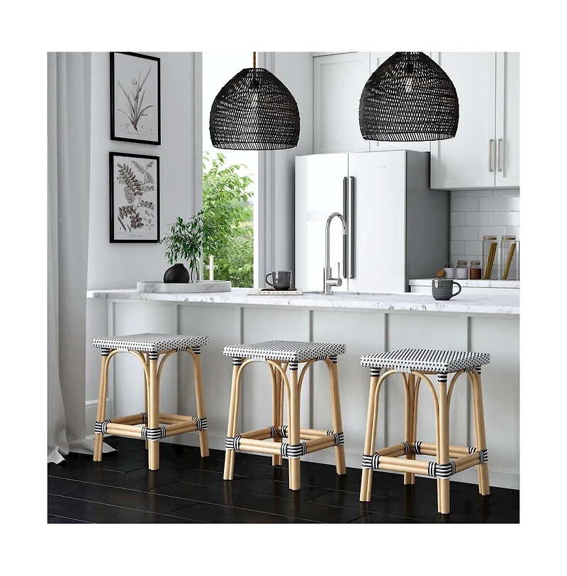 Butler Specialty Riviera Square 24"H Rattan Counter Stool