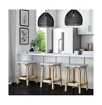 Butler Specialty Riviera Square 24"H Rattan Counter Stool