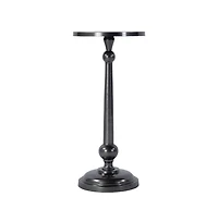 Butler Specialty Sterling 10 in. W Round All Metal Pedestal Base End Table