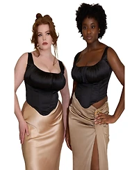 Taideux Women's Alyssa Fuller Bust Satin Corset Top