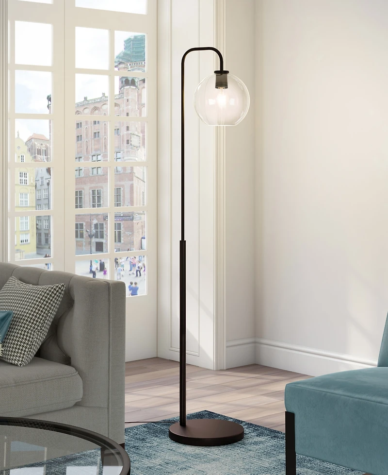 Hudson & Canal Harrison 62" Metal Arc Floor Lamp