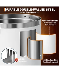 gaomon 18L Double Wall Commerical Coffee Urn, Hot Coffee Dispenser, for Wedding, Buffet, Catering, Events