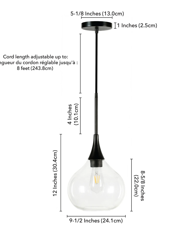 Hudson & Canal Ida 9" Wide Metal Pendant