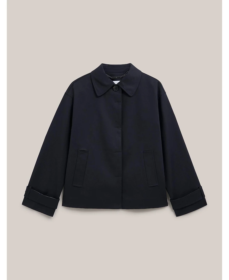 Hobbs London Women's Frida Collared Cropped Trench Coat