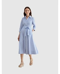 Hobbs London Women's Jane Belted Midi Shirt Dress