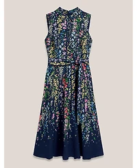 Hobbs London Women's Alberta Floral Midi Shirt Dress