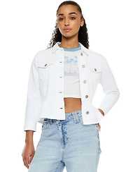 KanCan Women's Marilou Peplum Denim Jacket