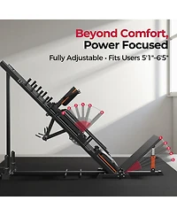 Fed Fitness 3 in 1 Leg Press Hack Squat Machine with Ultra-Quiet Pulley System, Adjustable Leg Press Machine with Stretch Board