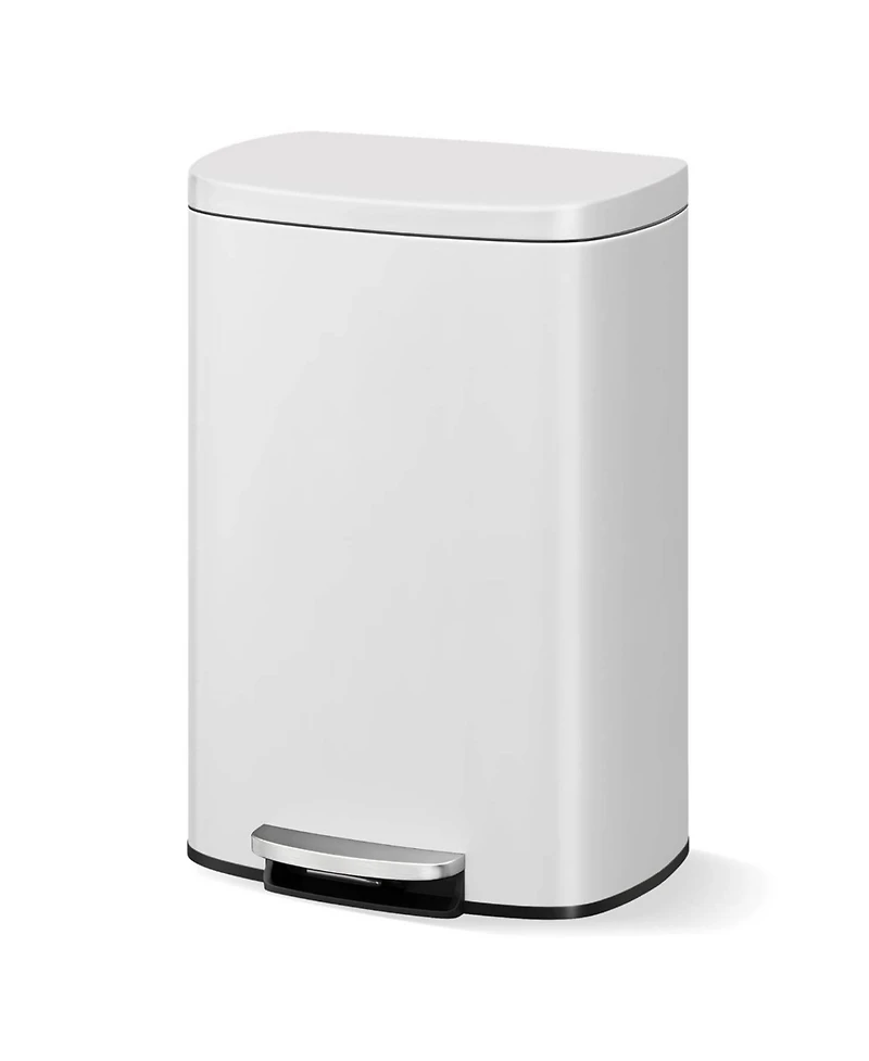 gaomon 13 Gal Stainless Steel Step-On Garbage Bin, Kitchen Trash Can for Kitchen
