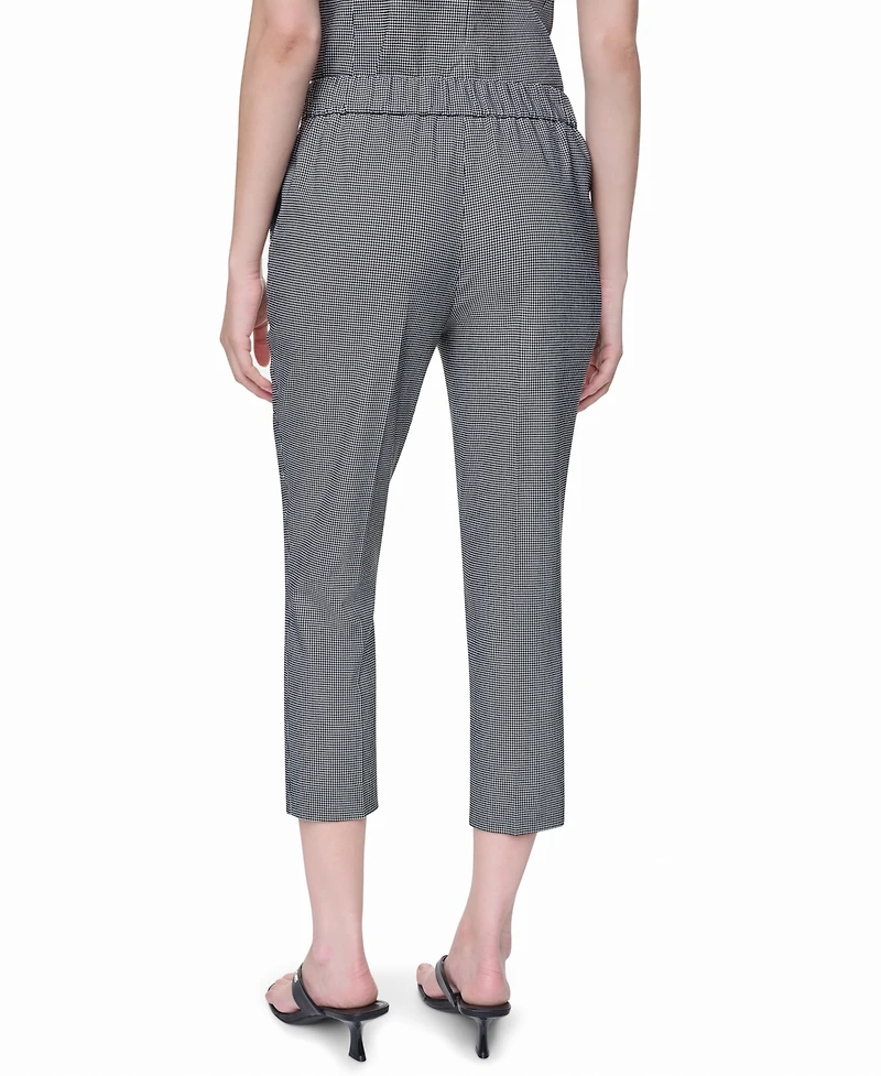 Dkny Petite Houndstooth Millenium Ankle Pants